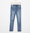 Sasha Distressed Skinny Jeans in Medium Wash (7-16), , hi-res image number 0